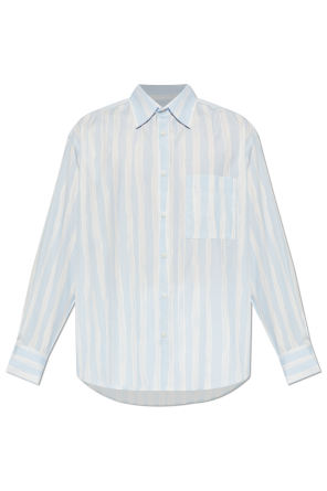 White Shirt with striped pattern Ami Alexandre Mattiussi - Vitkac AS